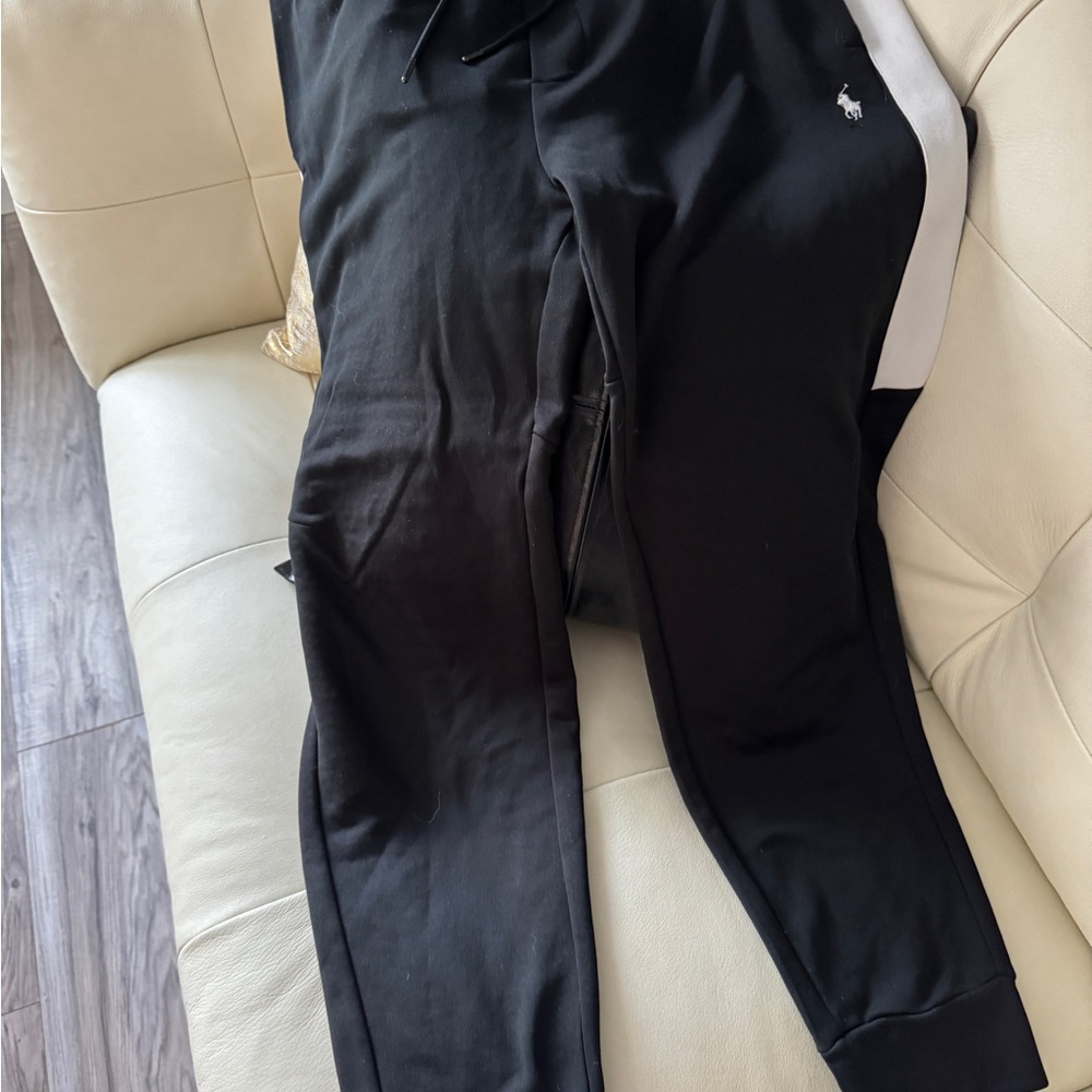 Black Joggers with White Logo